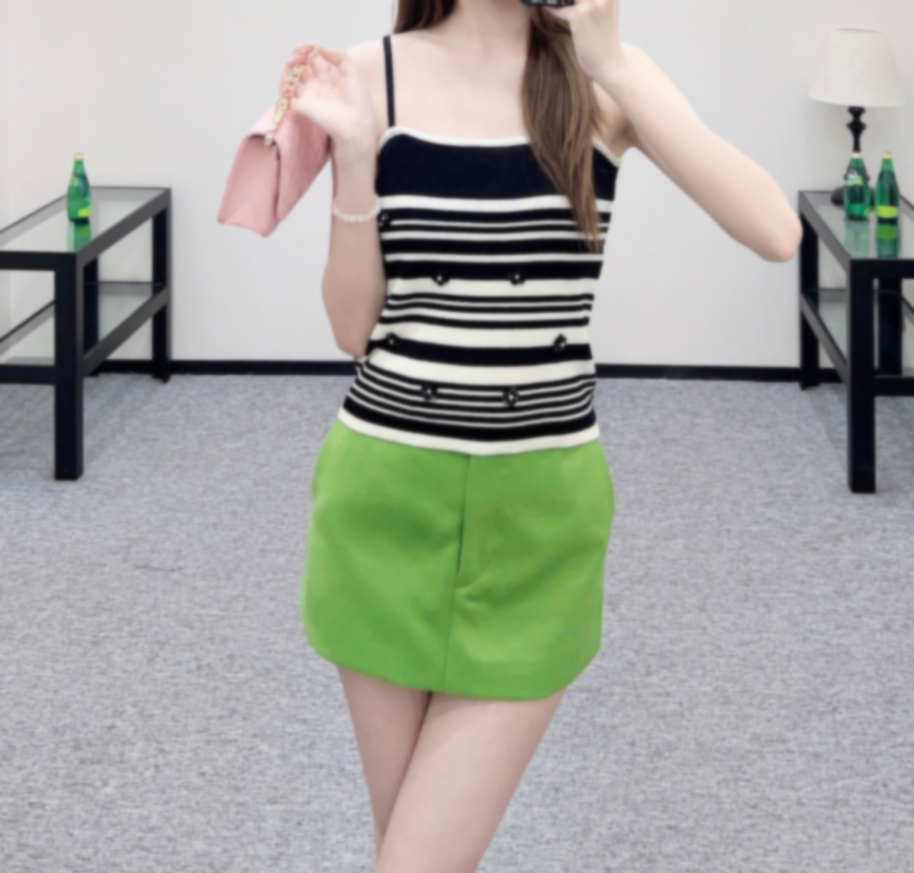 Chan 2026 high quality tank top new crop top designer clothes women t shirt women designer top women sexy vest women sling vest elasticity tops striped vest knitted top