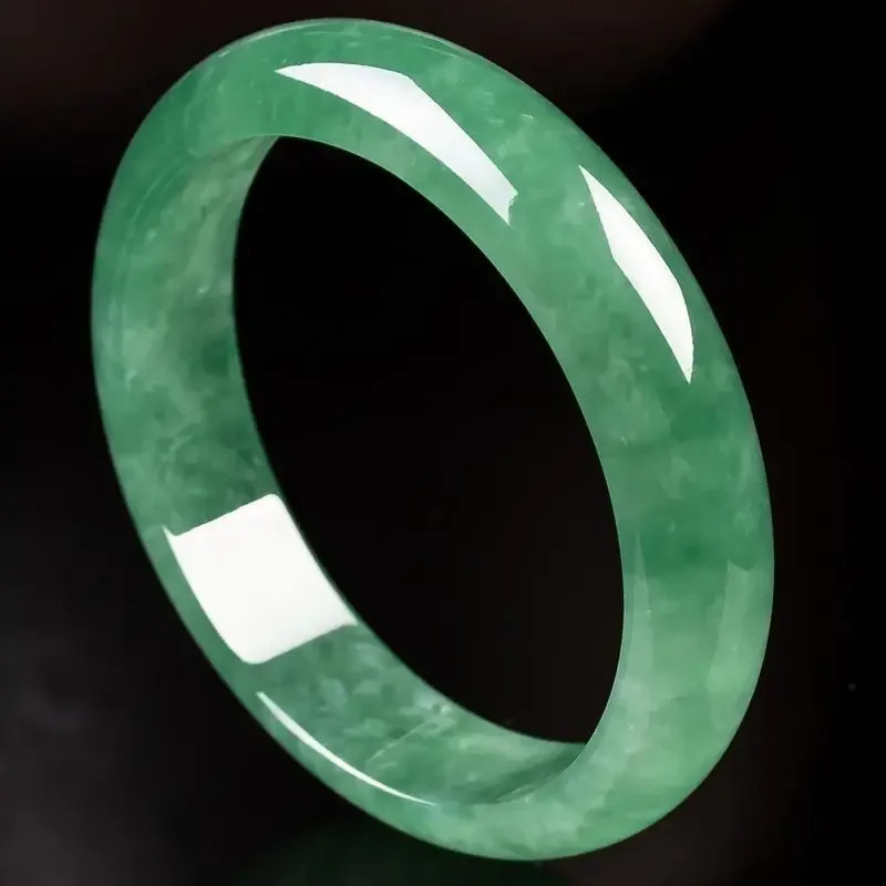 Myanmar natural old pit jadeite jade bracelet oil blue yang green womens 251218