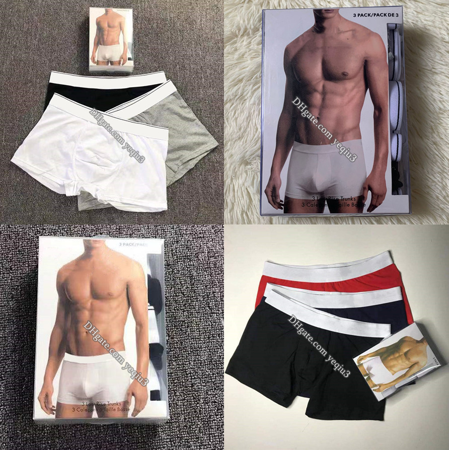 Mens Underwear Pure Cotton Trunks Designer Mens Fashion High Quality Cotton Fabric Boxed Packaging Breathable Asian Size Mens Boxers BriefsTrunks Designer Style