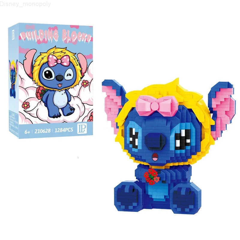 Disney Baby Stitch Micro Building Blocks DIY Kawaii Lilo and Stitch Mini Brick Figures Toy For Birthday Gift H251218