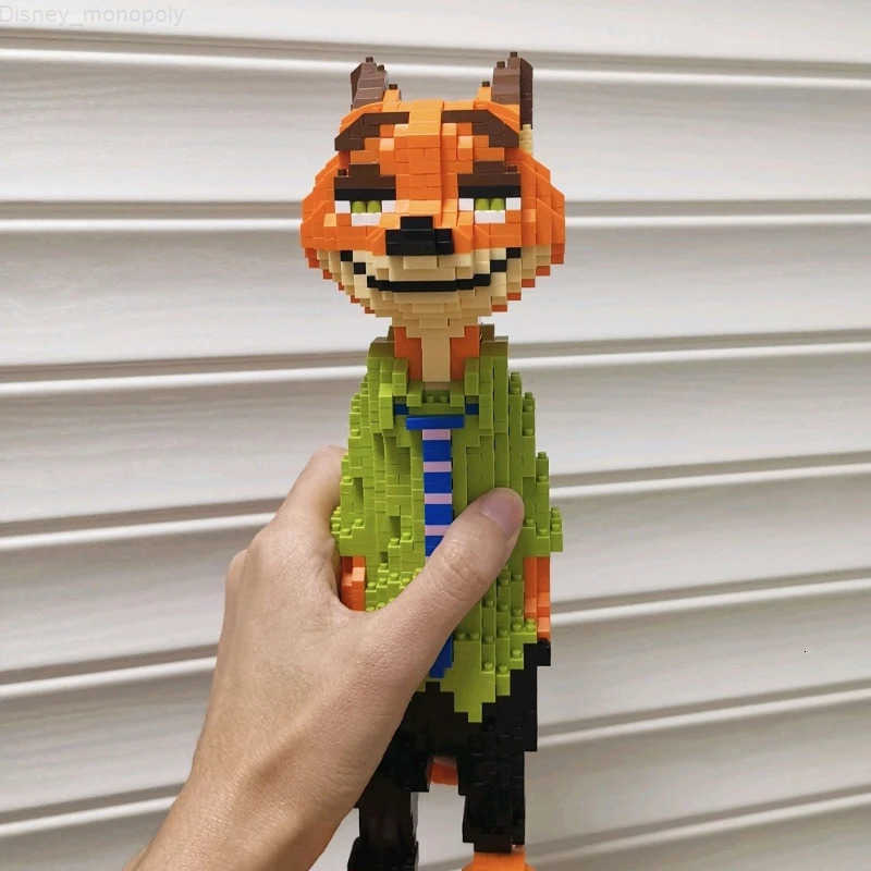 Disney Animal City Diamond Blocks Set - Fox Rabbit Duo Building Model Kit Micro Bricks Cartoon Figure for Adults Teens 14 H251218