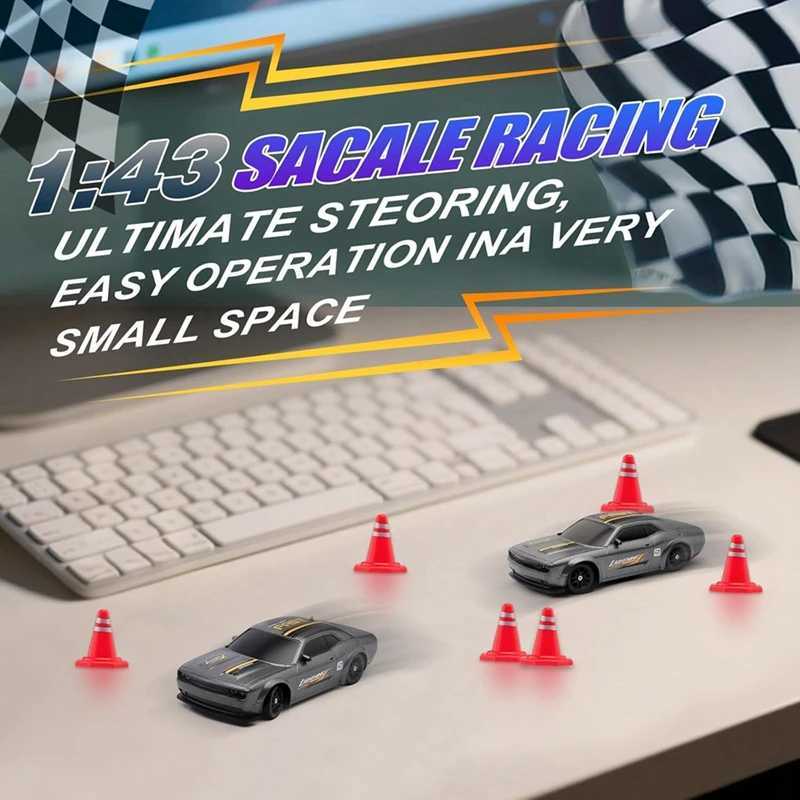 4WD Drift Racing Car 1/64 or 1/43 Mini Remote Controlled High Speed Car Radio Electric Competition Toy Gift For Kids Boys Adults G251218