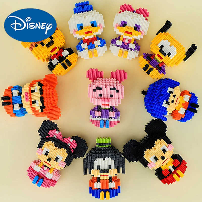 Disney 354pcs Connection Building Blocks Mickey Mouse Winnie Pooh Donald Daisy Piglet 3D Model Mini Brick Figures For Children Toys H251218