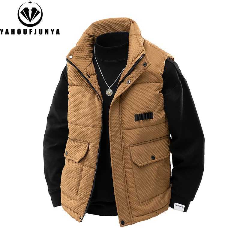 8XL Autumn Winter Men Warm Stand Collar Vest Men Outdoor Casual Sleeveless Windproof Fashion Loose Brand Zipper Vest Male CoatG251218