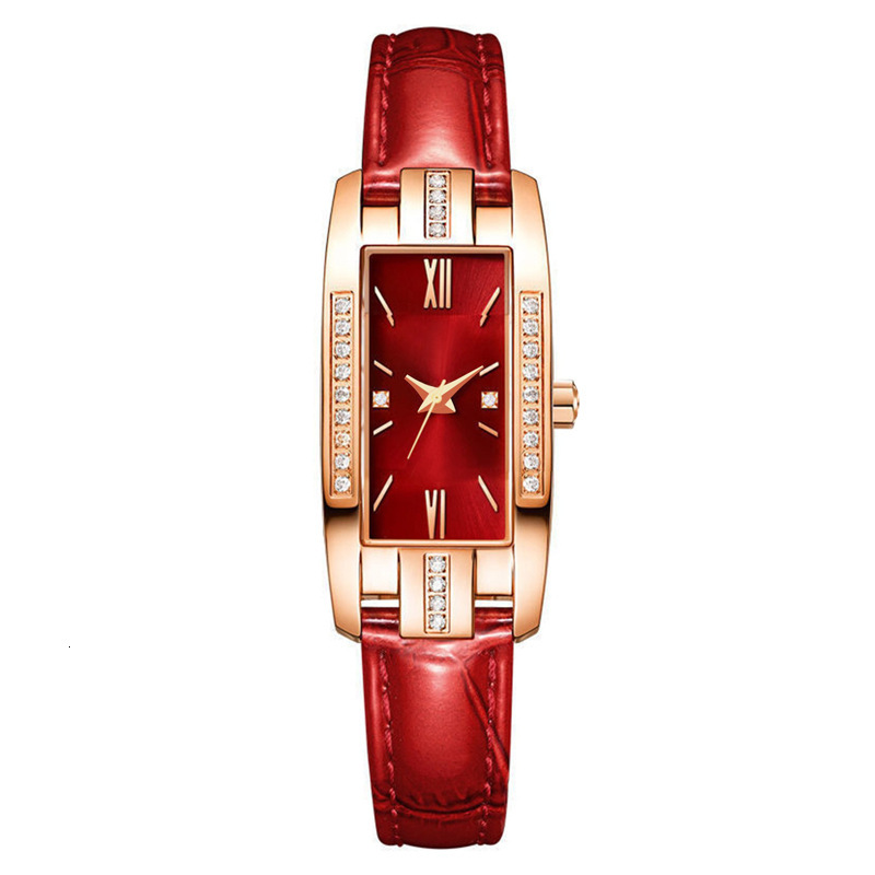 TikTok Live Hot-Selling Small Green Watch Internet Celebrity Attracting Diamond-Studded Small Square Women's Watch Retro Fashion Wristwatch