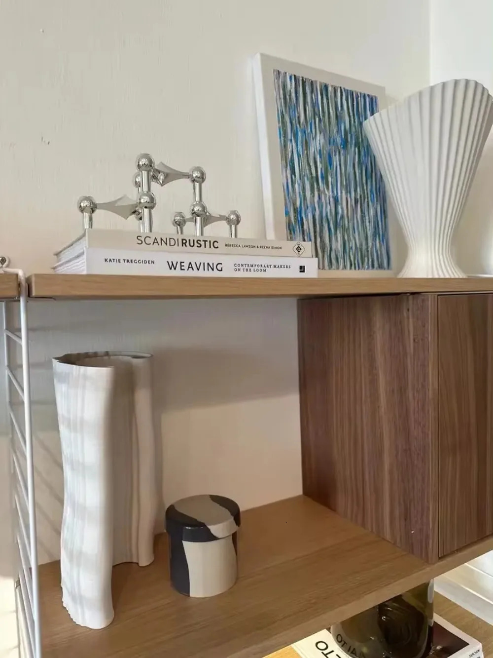 Metal Molecular Structure Candle Holder Nordic Silver Candlestick Centerpiece Living Room Decoration Gift Home Decore Candelabra 251216