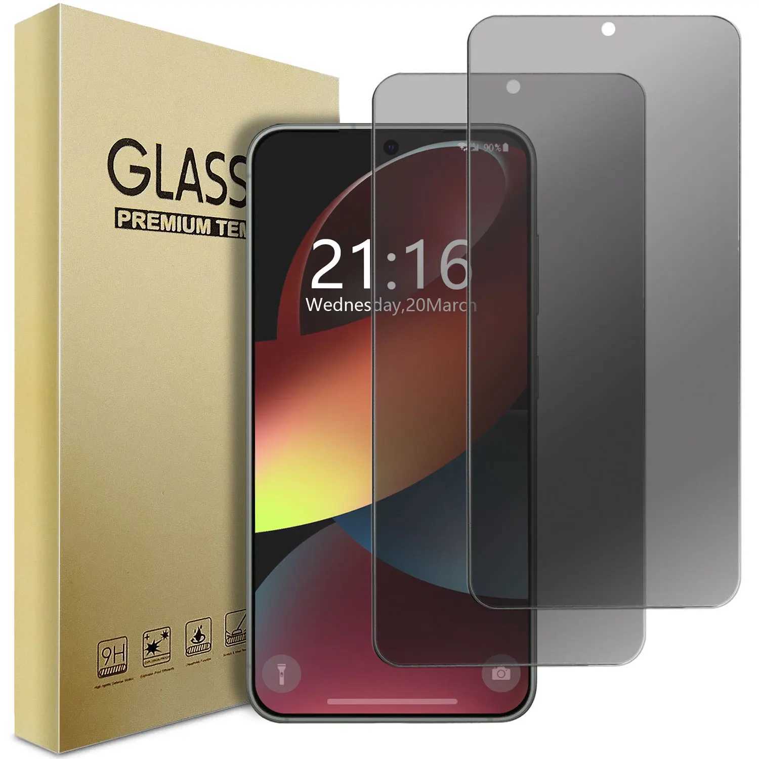 For Galaxy S22/S22 Plus/S22 /S22 Ultra 5G Case Friendly Anti Spy Privacy Tempered Glass SCREEn Protectors 2-Pack G251218