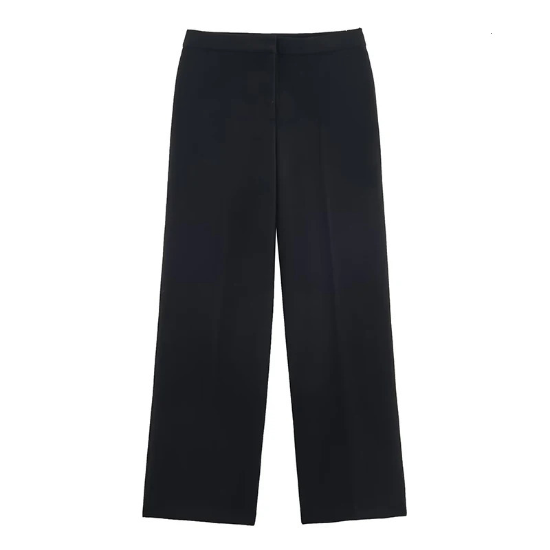 Womens Suit Pants TwoPiece Set Buckle Decoration Long Sleeve Blazer Coat StraightLeg 2 Pieces Sets Chic Woman Outfits 251213