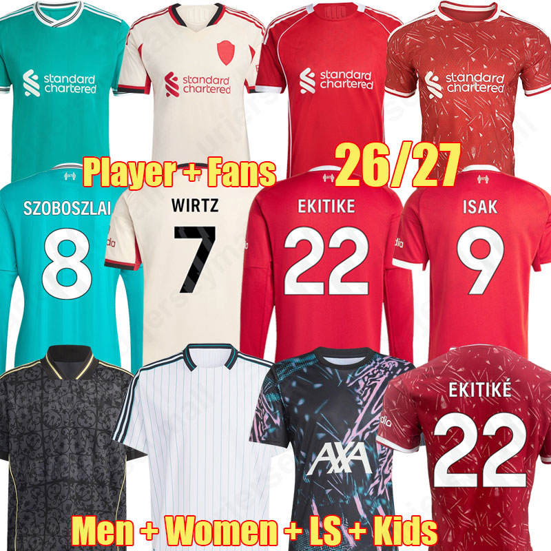 3XL ALLISTER WIRTZ 26 27 Mohamed DARWIN SZOBOSZLAI CAICEDO soccer jerseys WIRTZ EKITIKE 2026 2027 ISAK DIOGO J football shirt GAKPO CARVALHO men Kids kit uniforms 886