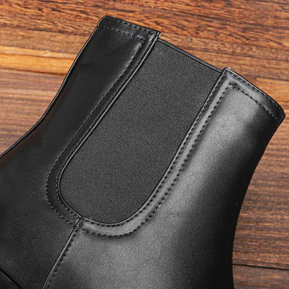 Size 4046 Men Heightened Shoes Fashion Men high-heeled Boots Leather Chelsea Ankle Boots G18 Z251218
