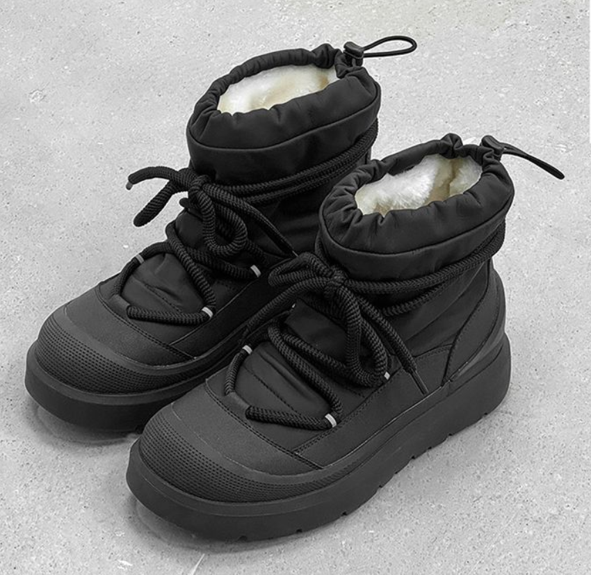 2025 new versatile comfortable snow boots men's design sense outdoor hiking shoes winter fleece thickened cotton shoes Martin boots for men