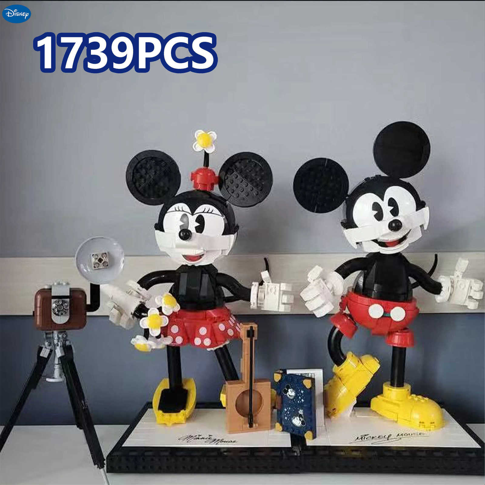 Disney 1739PCS Mickey Minnie 3D Building Blocks Figures Movie Character Model Cartoon Display Decoration Holiday Gift Xmas Gift H251218