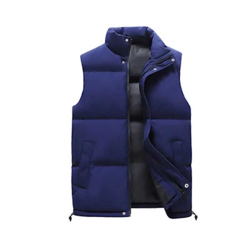 Winter Outdoor THiCK Warm Solid Color Stand up Collar Loose Versatile VEST Casual Fashion Trendy Warm Heated VESTG251218