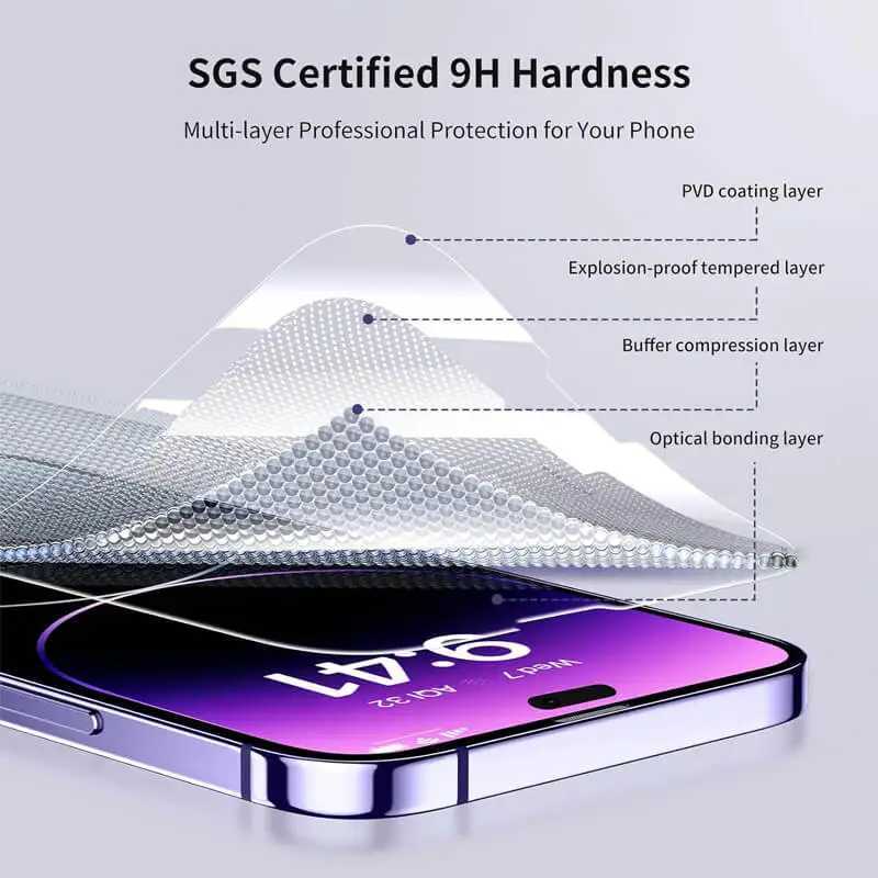 Tempered Glass for iPhone 14 Pro 15 16 17 13 12 11 pro max screen protector for iphone 15 pro mica for iphone 13 14 pro glass G251218