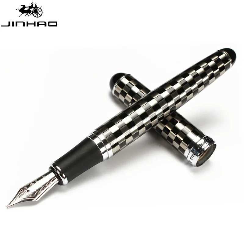 Jinhao X750 ic Style Silver Clip Metal Fountain Pen 05mm Nib Steel Ink Pens for Gift Off Supplies School Supplies Y251218