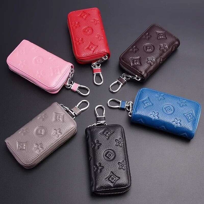 2025 Zipper Large Capacity Men Genuine Leather Multifunctional Practical Car Bag Cowhide Key Pouch 250818