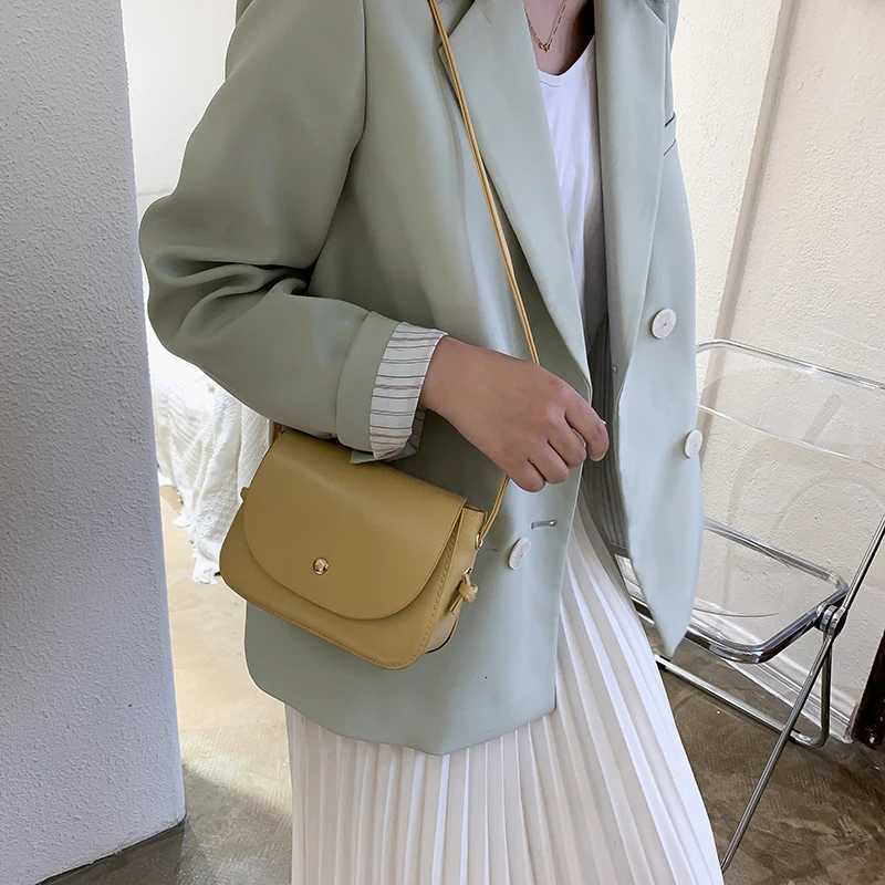 New Arrival Women Simple Shoulder Bag Candy Color PU Leather Ladies Small Square Crossbody Bags Female Handbags Torebki DamskieT251218