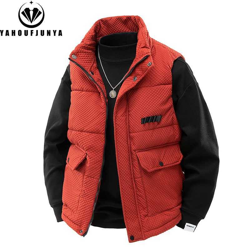 8XL Autumn Winter Men Warm Stand Collar Vest Men Outdoor Casual Sleeveless Windproof Fashion Loose Brand Zipper Vest Male CoatG251218