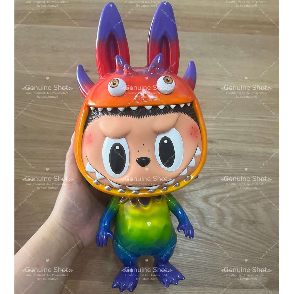 Popular Market Labubu Rangeas T9g Rainbow Beast Cute Ugly Trendy Vinyl Figurine Collectible Grade Desktop Decoration For Big Labubu Doll Fans