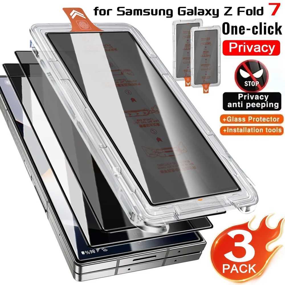 1/2/3Pcs Easy Install SCREEn Protector For Galaxy Z Fold 7 Privacy Anti-Spy / HD Clear Outer Tempered Glass for Z Fold7 G251218