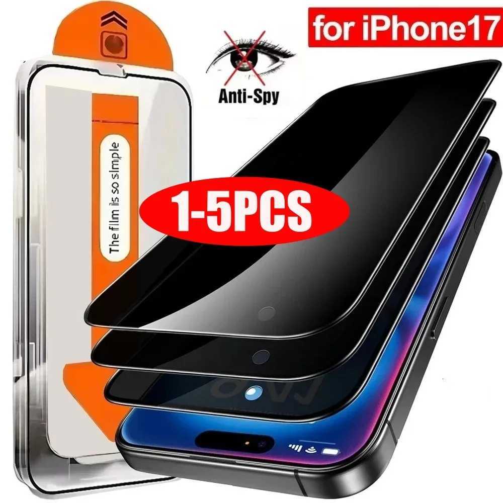 1-5Pcs Privacy Screen Protector for iPhone 17 17Air 17Pro 17 ProMax 9H Tempered Glass Anti-spy Films with Easy Install Kit G251218