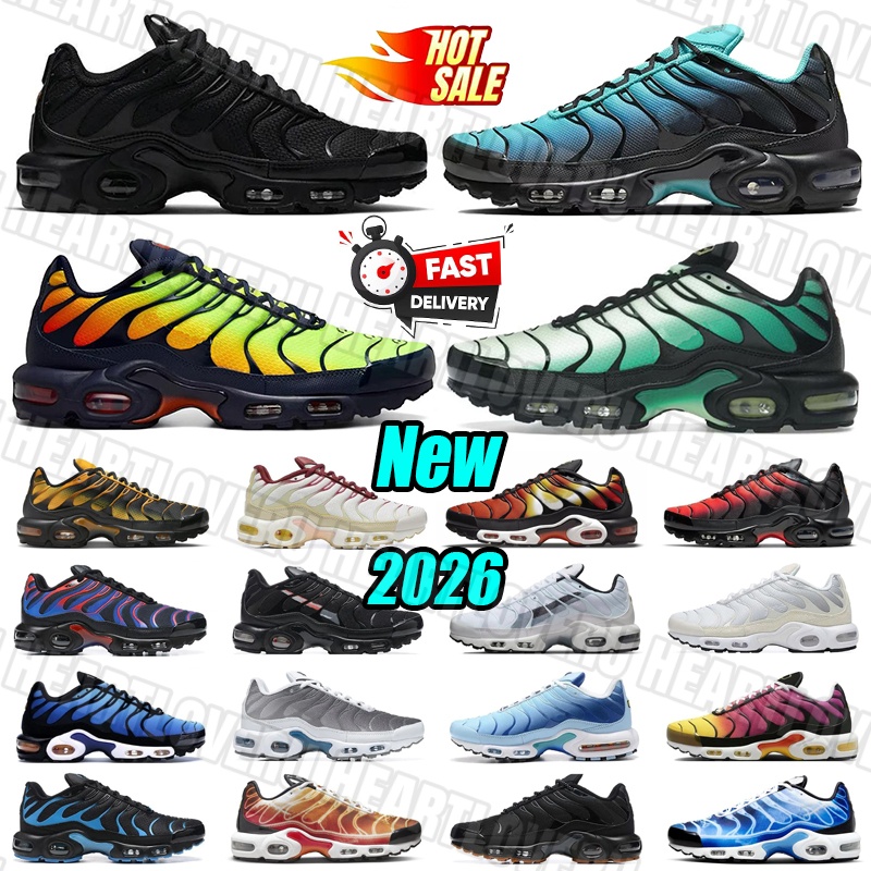 Designer tn plus tns Mens trainers Leather Mesh rubber Running shoes Sneakers Triple Black White Outdoor Sports Sneaker Chaussure