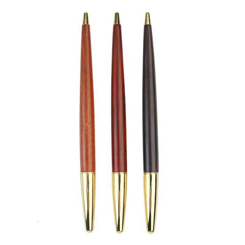 Retro Sandalwood Pen 05mm Writing Pen Off Signature Pen Student Writing and Painting School Stationery Supplies Y251218