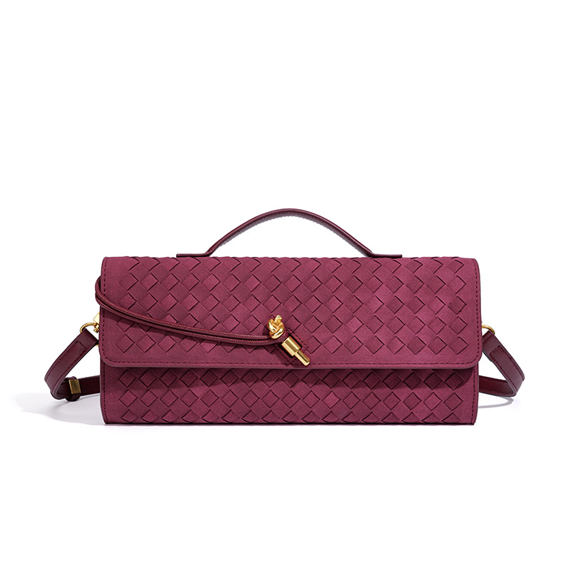 Women's 2026 New Vintage European Baguette Clutch - Elegant Evening Matte Finish Shoulder Bag for Formal Events