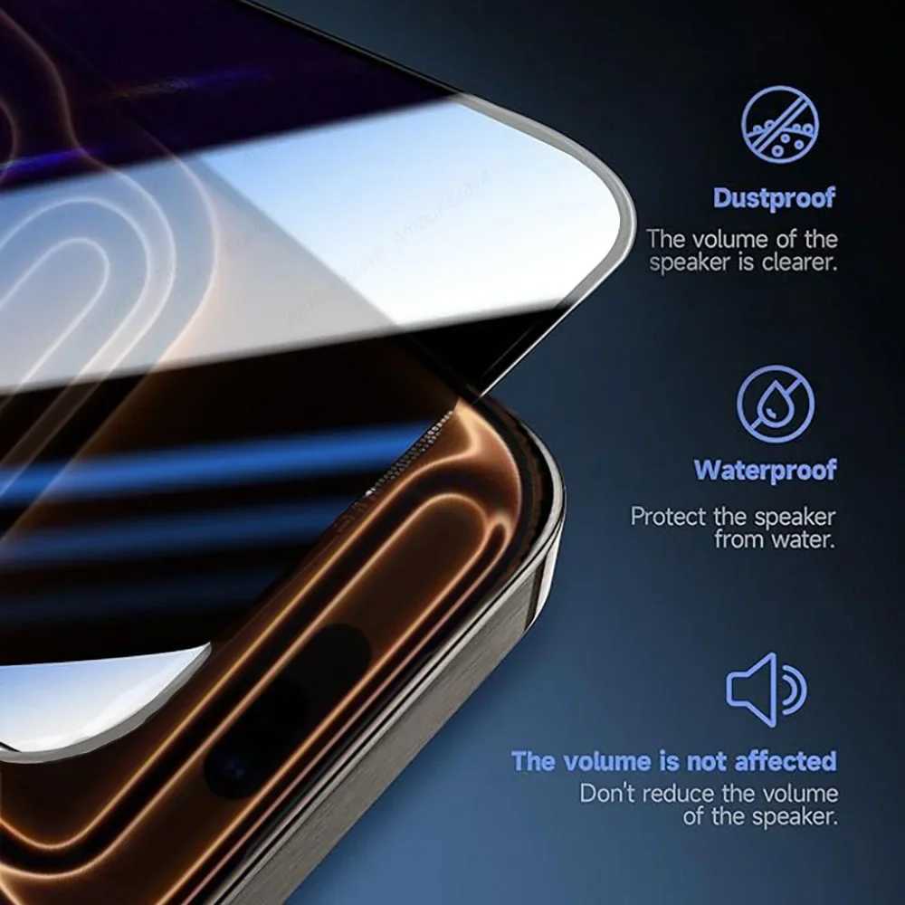 1-5Pcs Dust-free Chamber Anti-Spy Peep for IPhone 17 Pro Max 16 E IPhone17Air 17PRO Tempered Glass Mobile Phone Screen Protector G251218