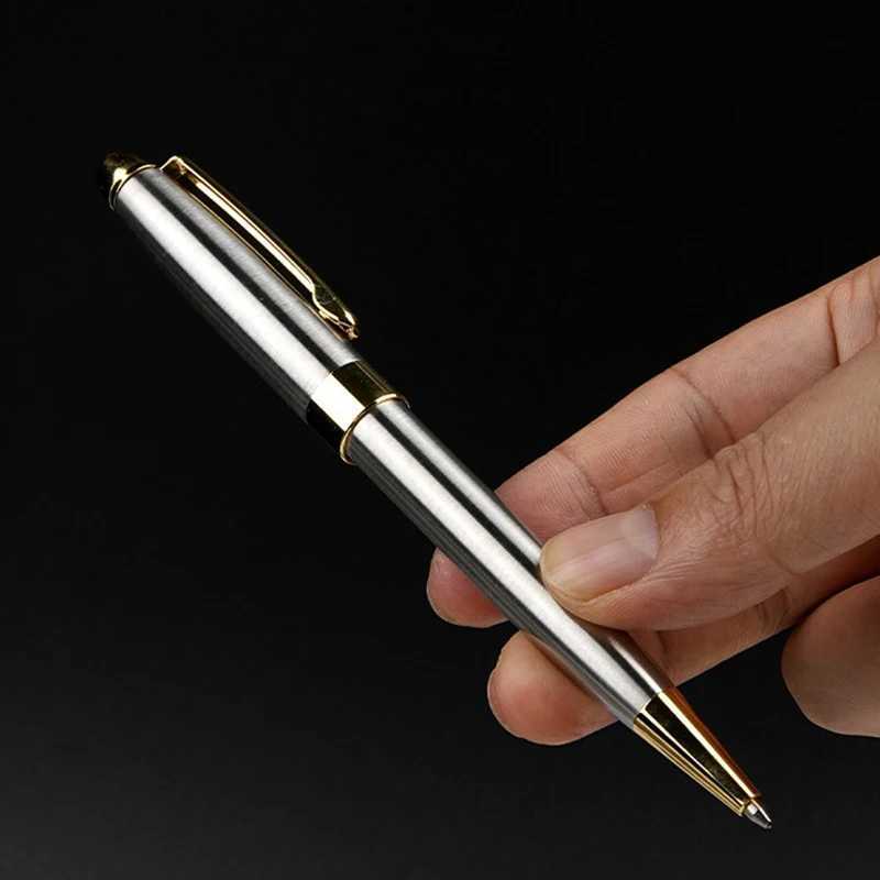 1 High-end Metal Ballpoint Pen Business Signature Writing Gel Pen Ballpoint Pen Student Pract Pen Writing Stationery Y251218