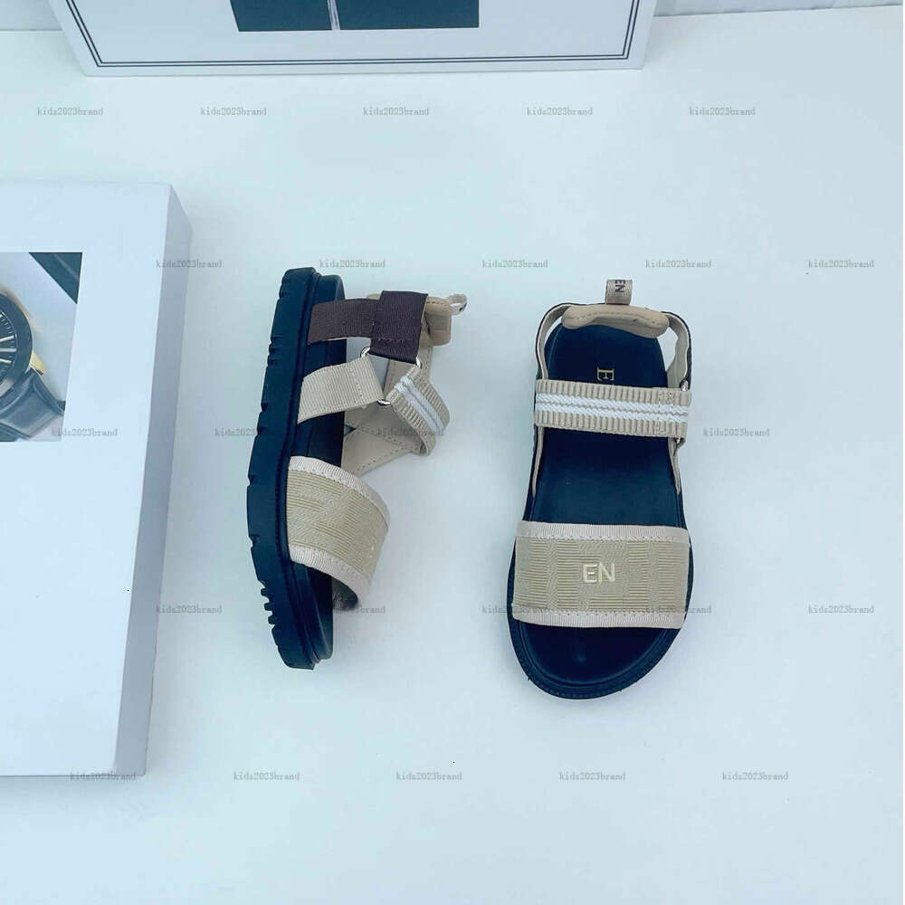 New baby Sandals Canvas strap kids shoe ssize 26-35 Including paper boxes High quality summer Child Slippers A284X08N065-c