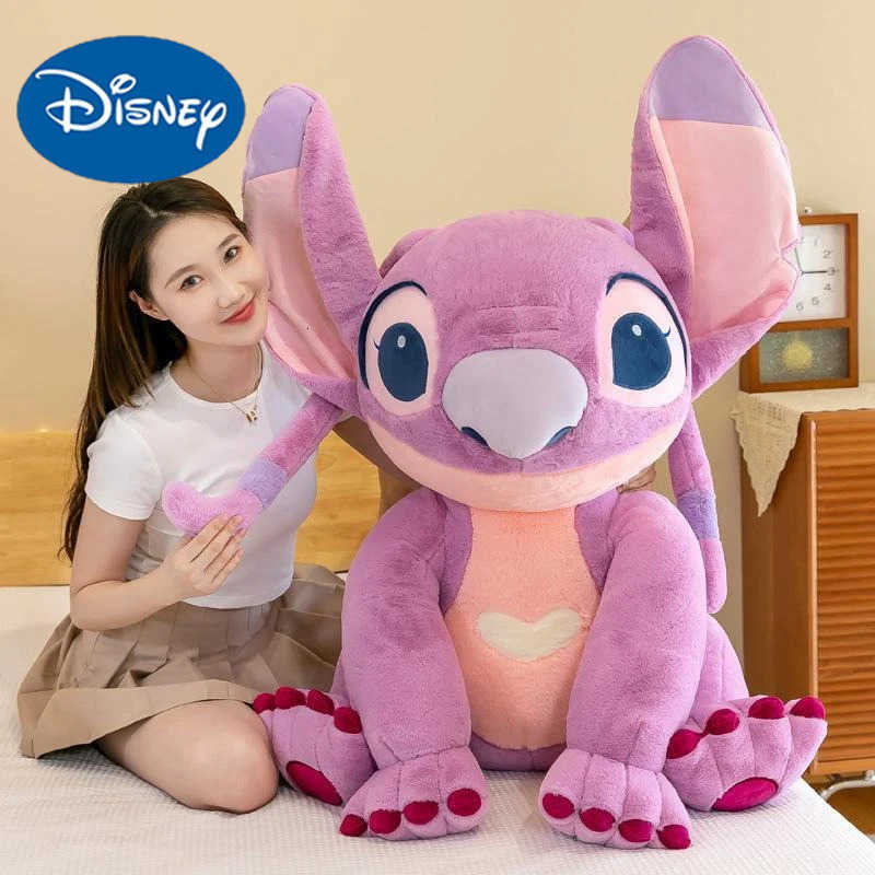 Disney Stitch Angel Stuffed Plush Toy Kawaii Lilo Stitch Cartoon Plush Doll Stress Relief Pillow Comforting Toy for kids Gifts H251218