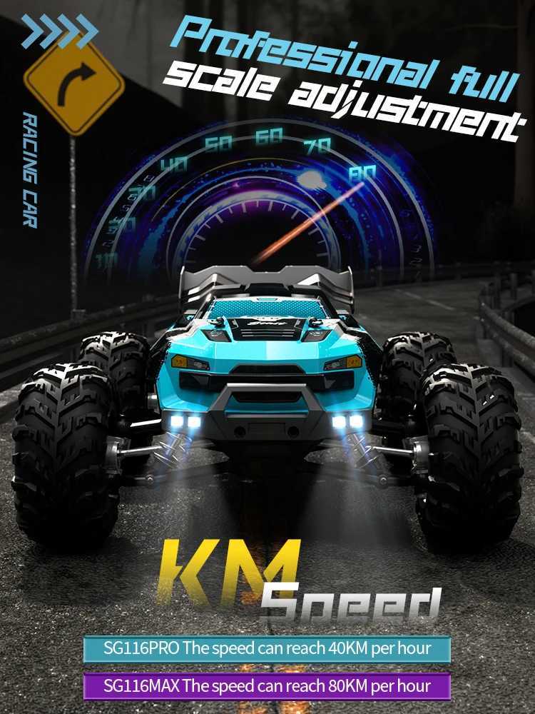 ZLL SG116 MAX 116 High Speed Drift Racing 80KM/H Brushless Motor 4WD SG116 Pro 40KM/H RC Car Off Road Car Toys For Kid Gift G251218