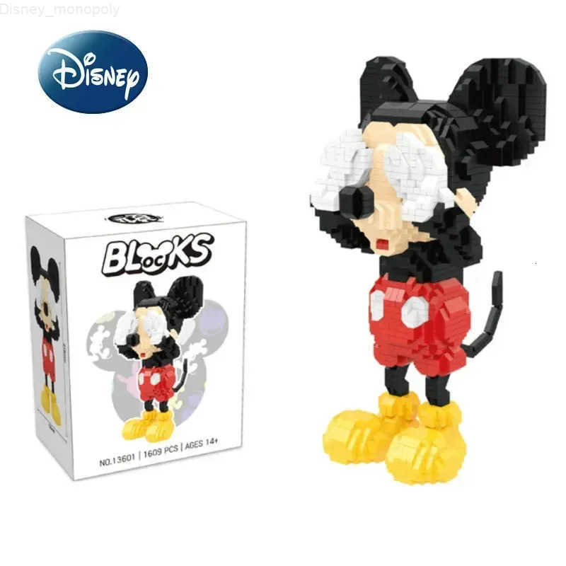 Disney Mickey Minnie New Childrens Building Block Cartoon 3D Model Toy Building Block Educational Childrens Toy Birthday Gift H251218