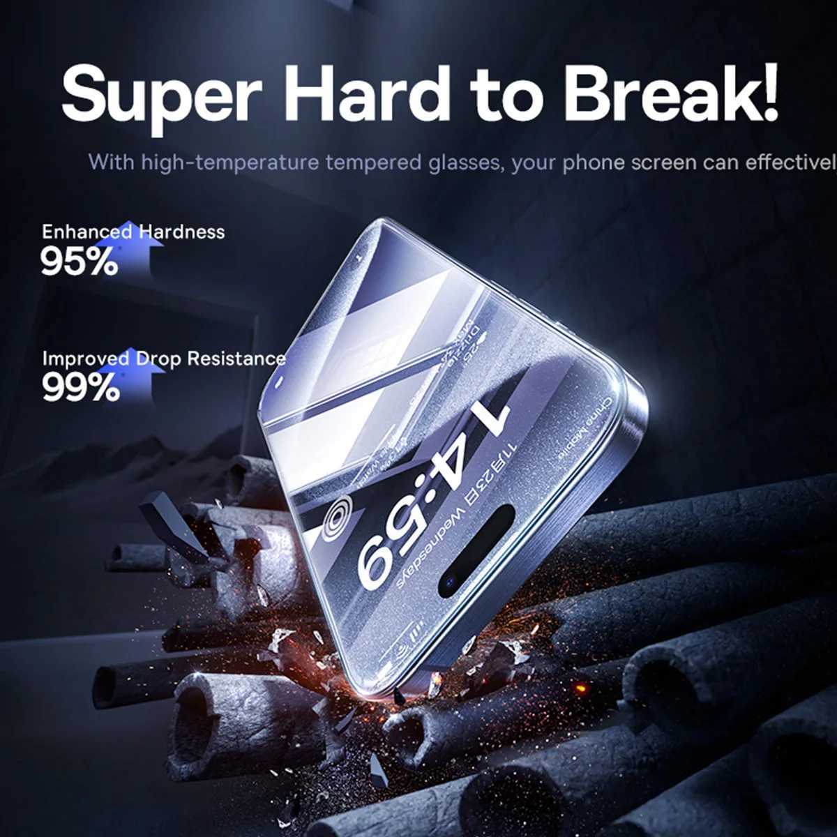 Baseus Tempered Glass for iPhone 17 16 Pro Max Screen Protector for iPhone 15 14 13 12 11 Pro Max Clear Edge Anti-Peeping Film G251218