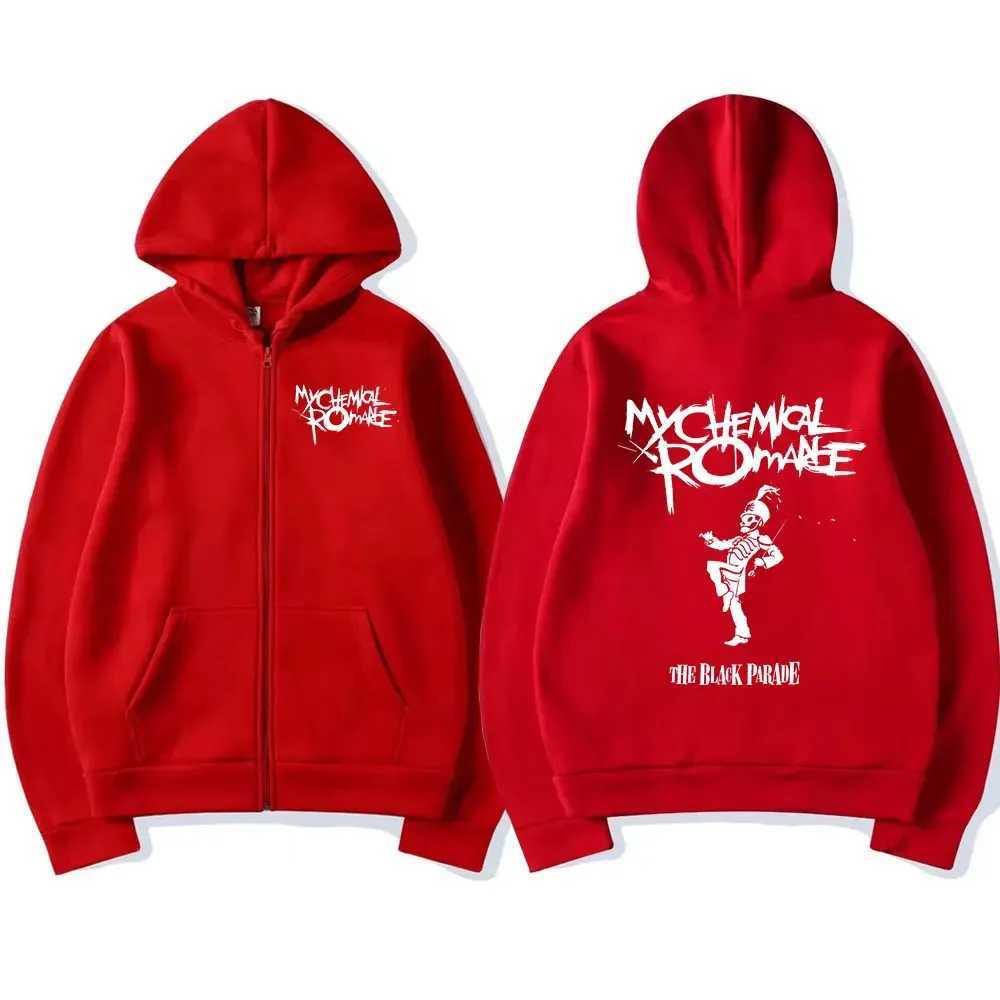 My Chemical Romance Mcr Dead Zipper Hoodie Black Parade Punk Emo Rock Zip Up Sweatshirt Mens Fashion Vintage Hip Hop Hoodies X251218