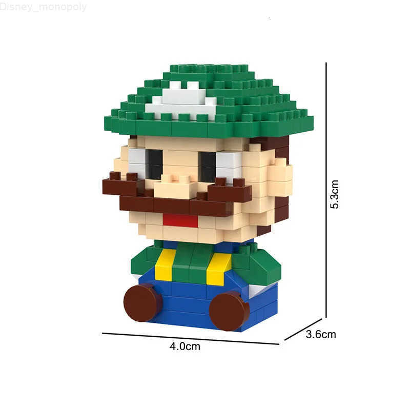 Disney Stitzer Mario SpongeBob Doll Mini Cartoon Block Toys Micro Particle Building Construction Module Childrens Puzzle Toys H251218