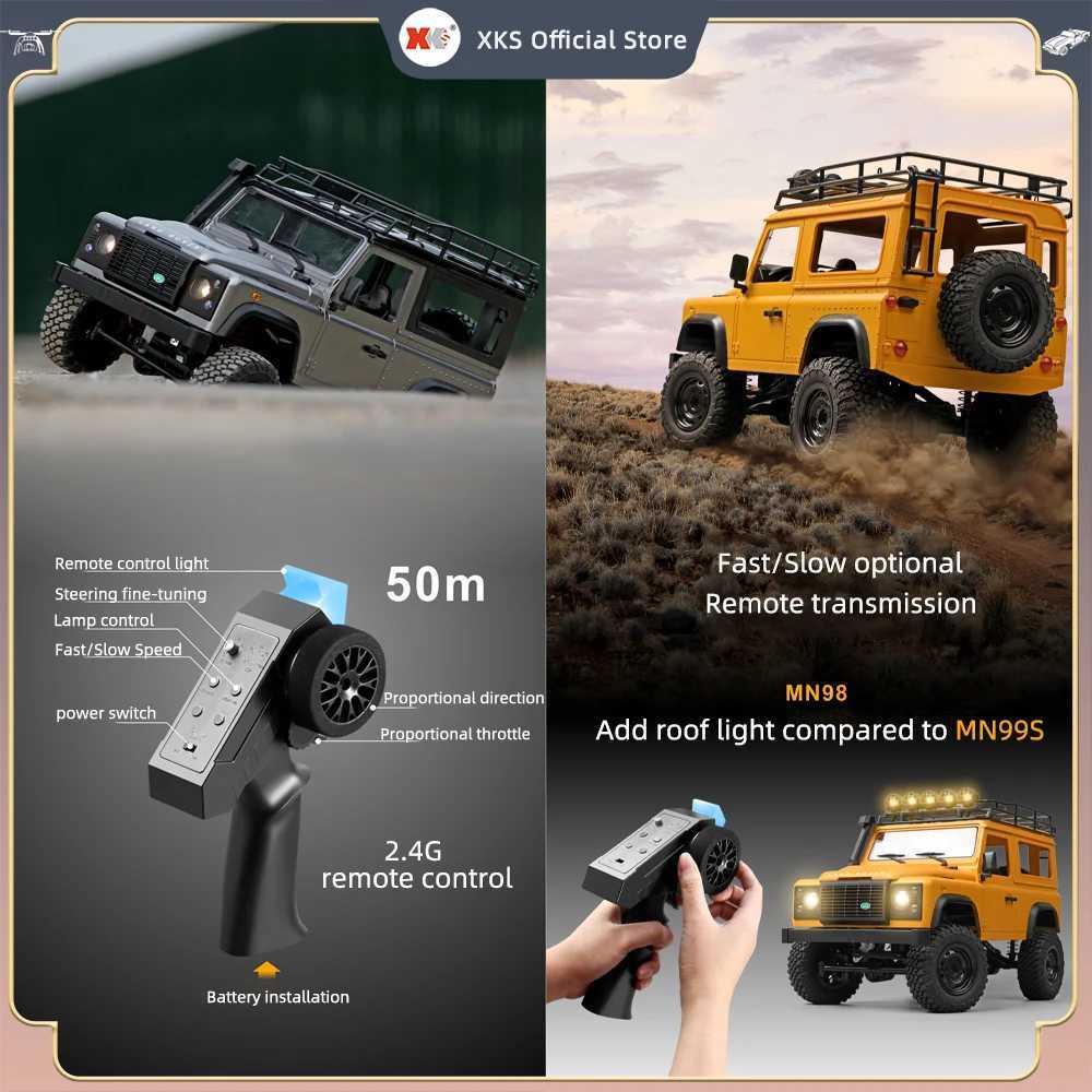 112 Scale MN Model RTR Version RC Car 24G 4WD MN99S MN99 MN98 RC Rock Crawler Defender Remote Control 1/12 Truck Kids Toys G251218