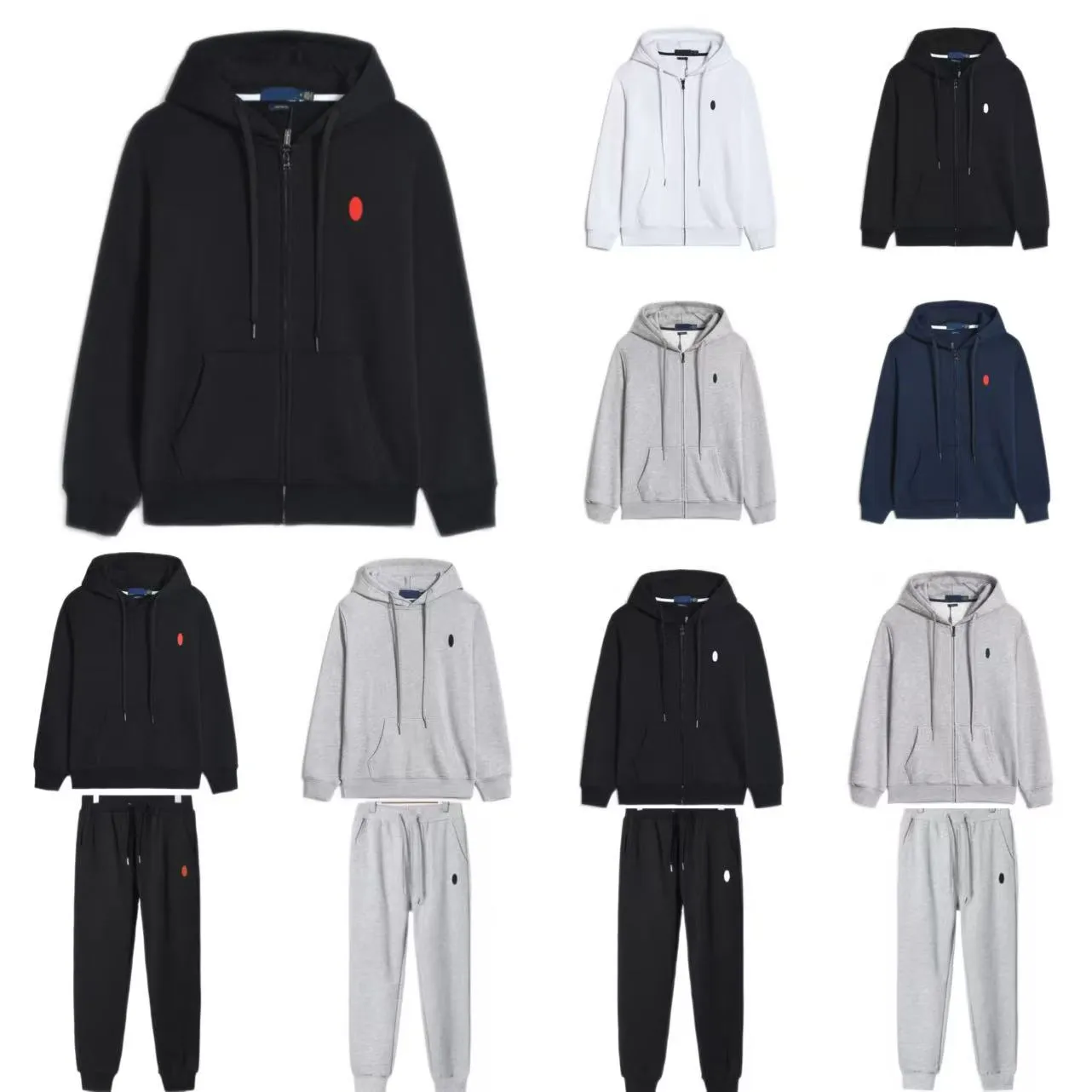 Designer mens polo hoodies sweatshirts hoodie zip up men polos women Cotton cardigan autumn winter fashion Hooded Pullover Shirt casual hood sport jacket men hoodie