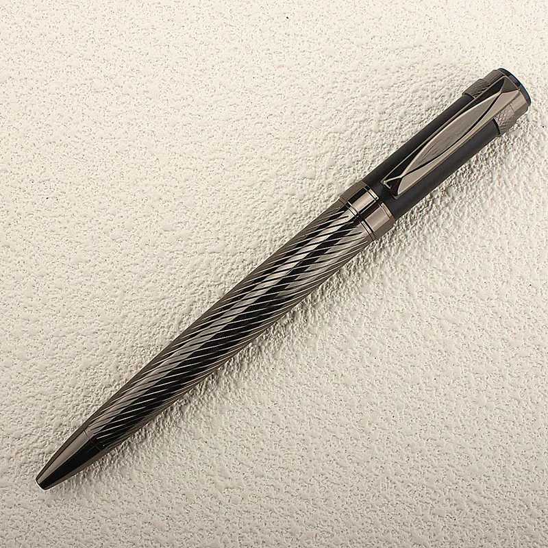 Metal Ballpoint Pen With Refills For School Off Stainless Steel Material Ball Pen Blue Refill Ink Y251218