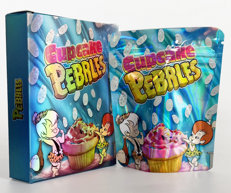 3.5g custom mylar bags with display box cali style packaaging bags stand up zipper pouch for food snack storage bulk discount