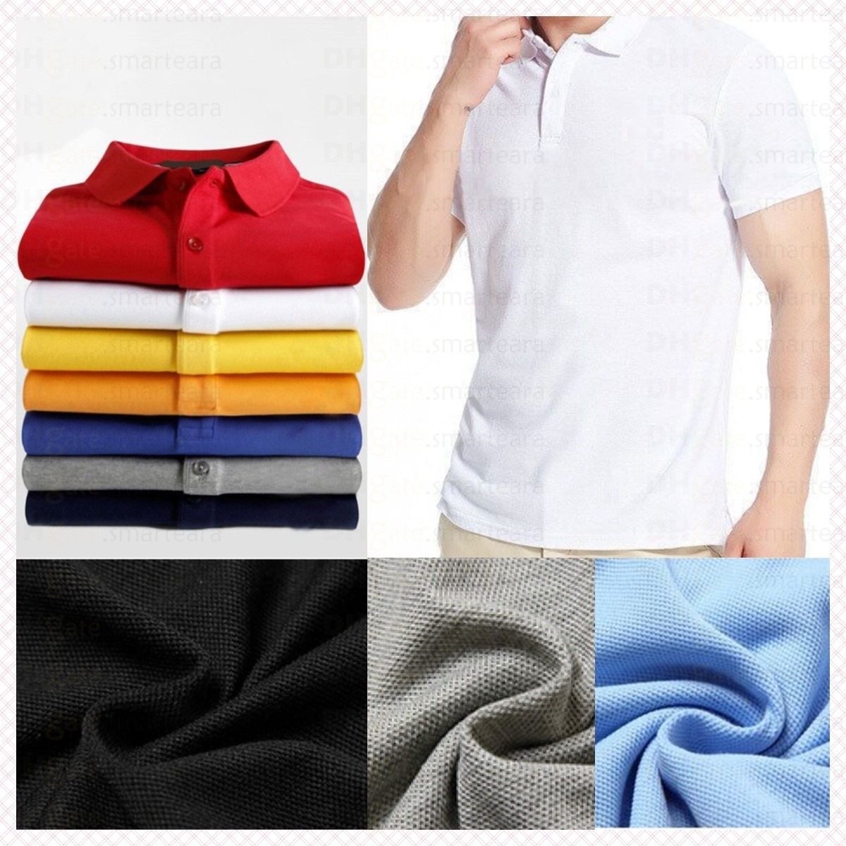 Hot summer popular embroidery pure Horse Polo Shirts man cotton Men Short Sleeve polos Casual Man's Solid Pony men's clothing size S~3XL