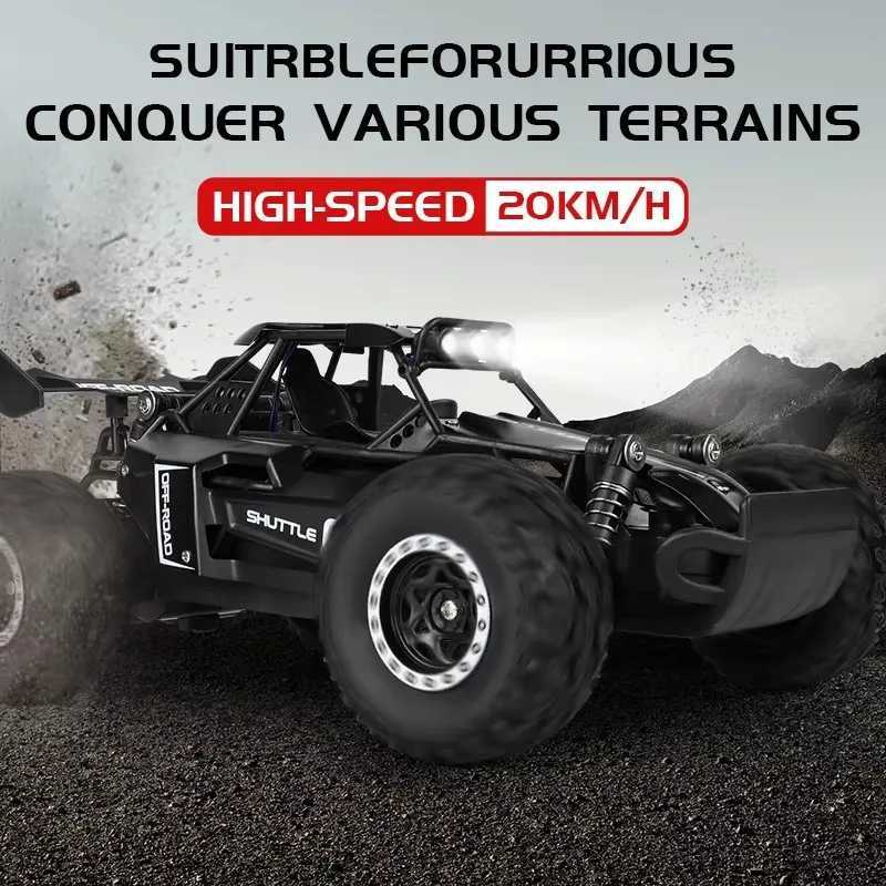 Remote Control Car RC Drift Racing 116 Vehicle Off Road Alloy 24G Radio High-Speed Trucks With LED Light Climbing Gift Kid Toy G251218