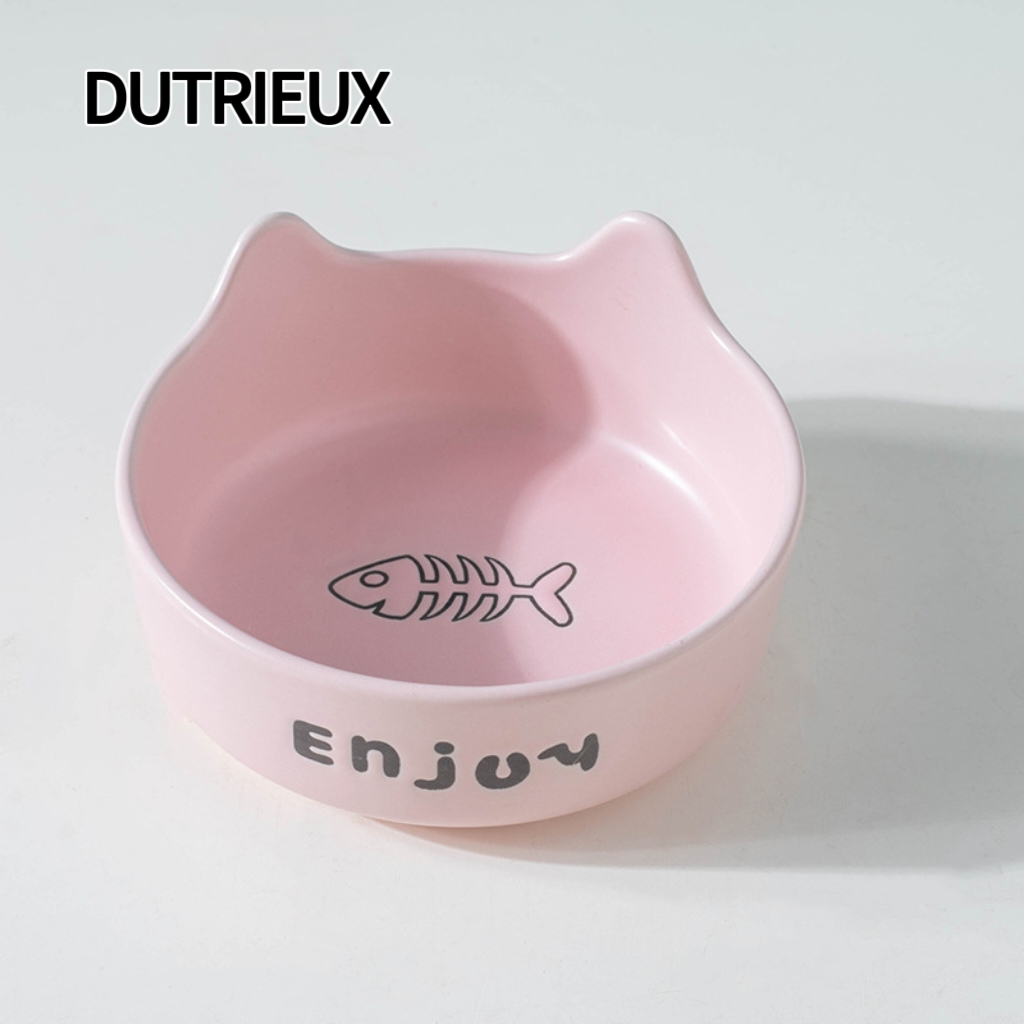 H1901 Tall ceramic cat and dog bowl, neck-protecting slow feeder with anti-choking design, spill-resistant pet bowl (suitable for cross-border e-comme