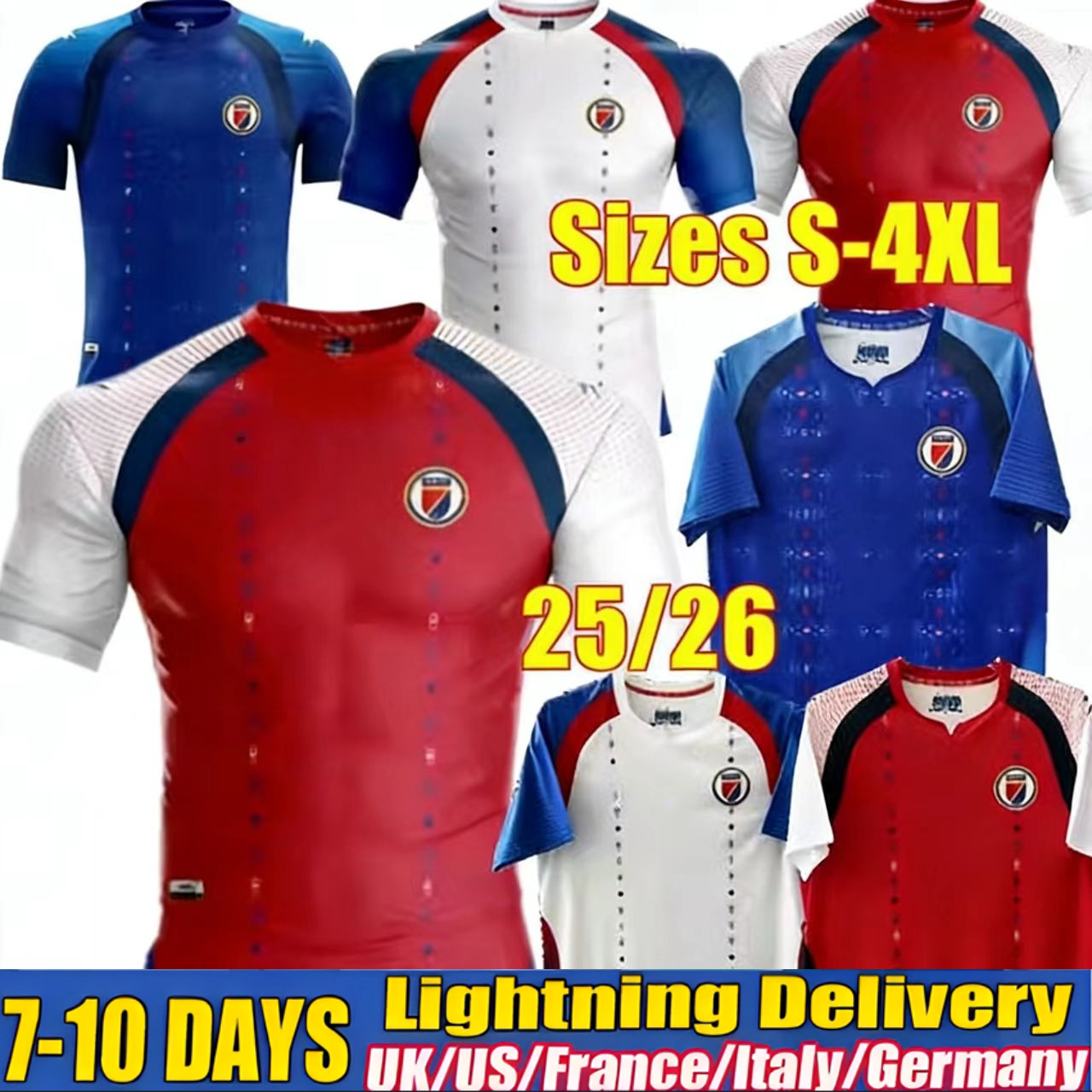 2025 2026 Haiti World Cup soccer jerseys 25 26 BELLEGARDE PIERROT LOUICIUS NAZON Maillot de football Home blue Away white 3rd Men Kids football shirt Kit Fans Uniforms