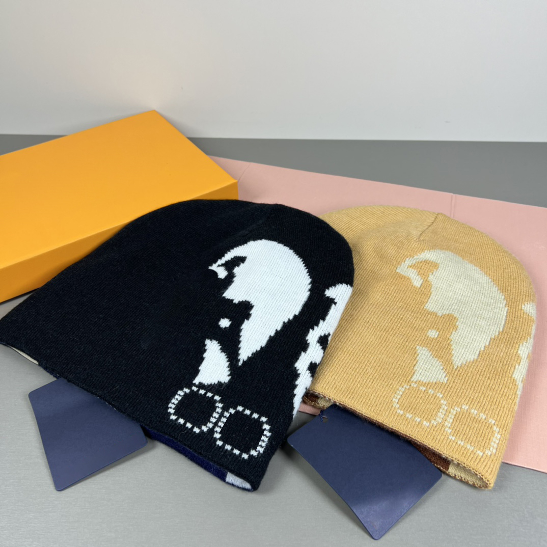 Winter knitted beanie designer cap fashionable bonnet dressy autumn hats for men skull outdoor womens hat travel skiing Knitted hat hot