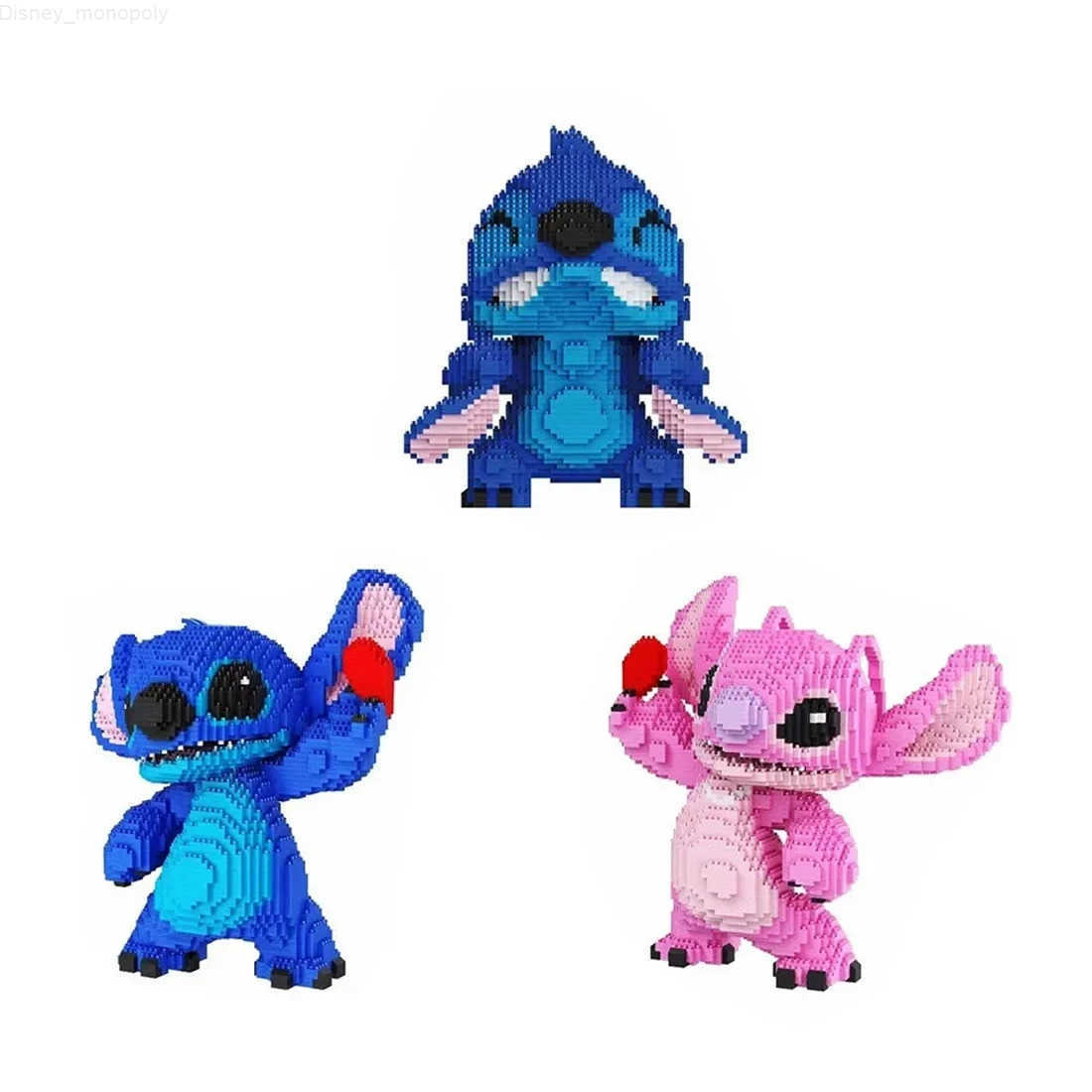 Disney Stitch Series Diamond Building Micro Block Guitar Lilo Stitch Figure Cute 3D Model Mini Bricks Toys for Home Decoration H251218