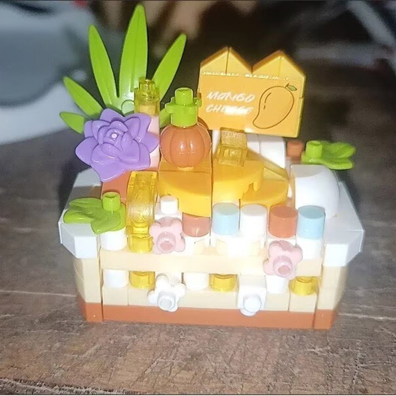 cake Building Blocks 3d-brick kids toy colorful Cake-shaped toys a box 9 piece For users over 6 years old Adult assistance Children's building bl