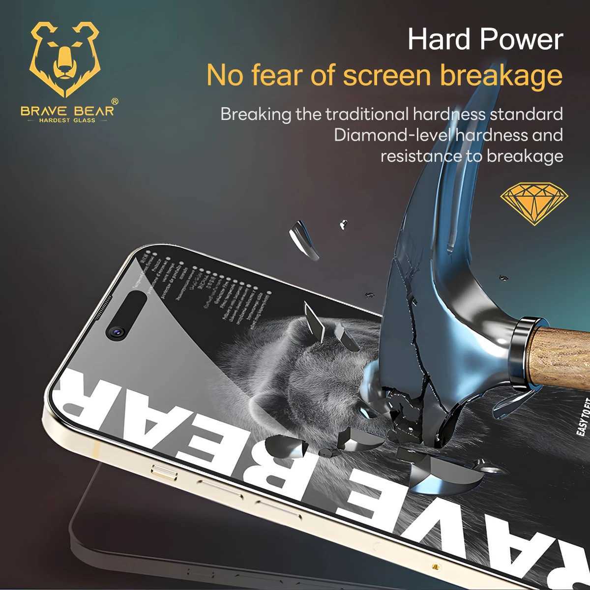 2PCS Screen Protector For iPhone 16 15 14 13 12 Pro Max Plus Tempered Glass Phone Shockproof Protective Film Phone Accessories G251218