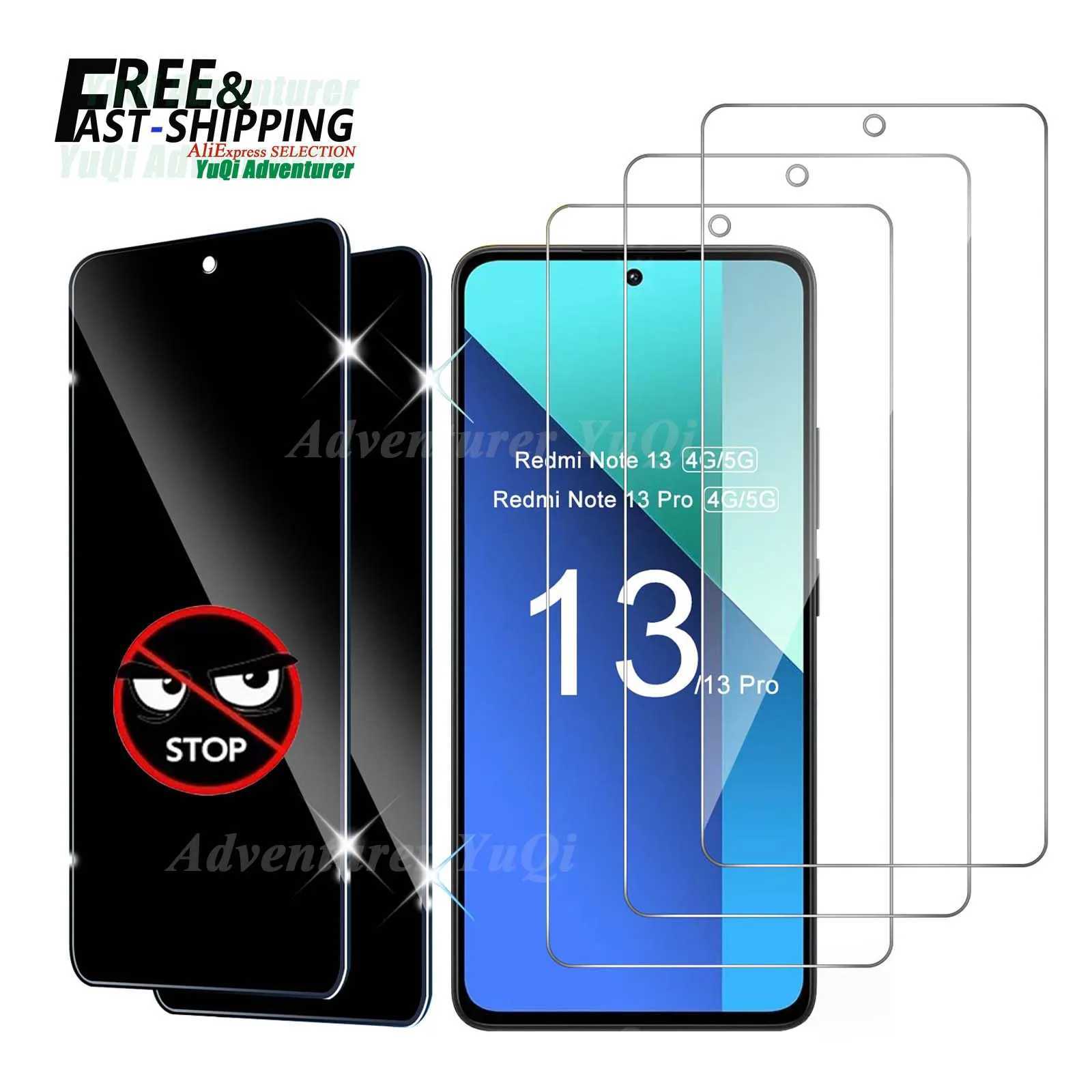 For Redmi Note 13 Pro Screen Protector 4G 5G Tempered Glass HD Crystal Clear Anti Spy Peep Privacy 9H High Aluminum G251218